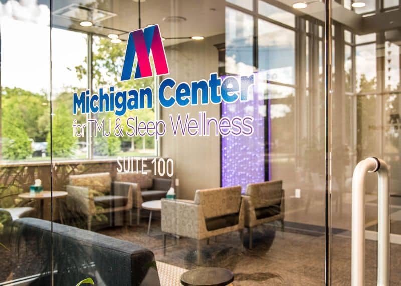 Service page image stack 3 Entrance to Michigan Center for TMJ & Sleep Wellness, welcoming patients to the Detroit-area clinic.