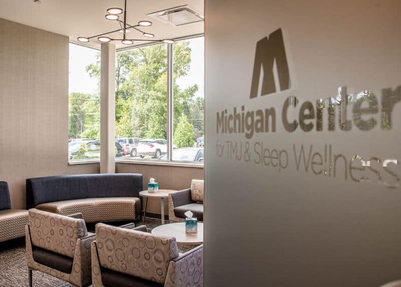 Service page image stack 5 Michigan Center for TMJ & Sleep Wellness reception area, designed to provide a comfortable and welcoming patient experience.